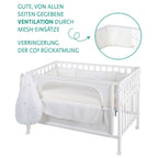 Detalj av madrass i Bedside crib 60x120 cm Sternenzauber safe asleep®