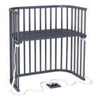 Bedside crib Boxspring 89x51 cm for høye senger forfra
