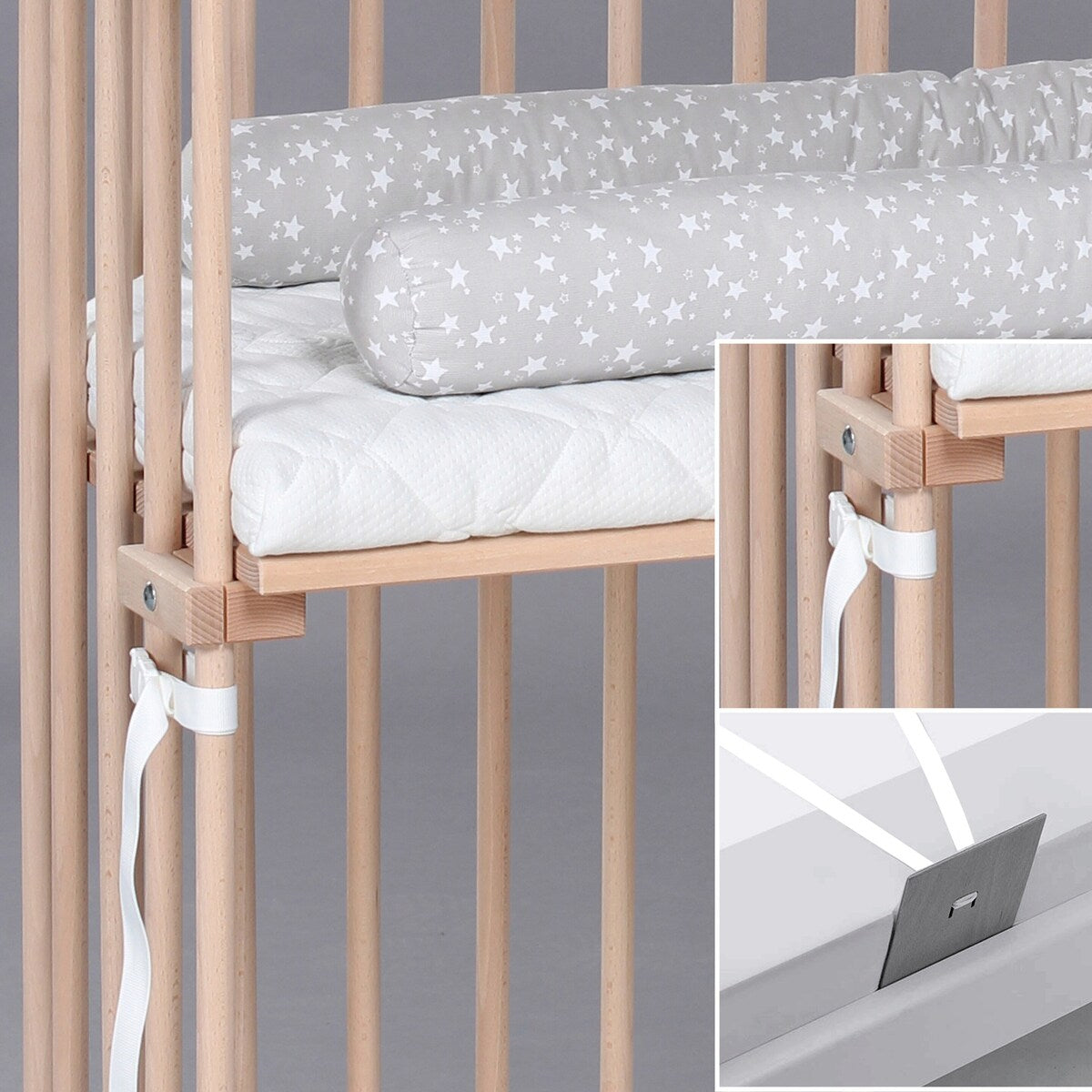 Bedside crib Boxspring 89x51 cm for høye senger - babybay