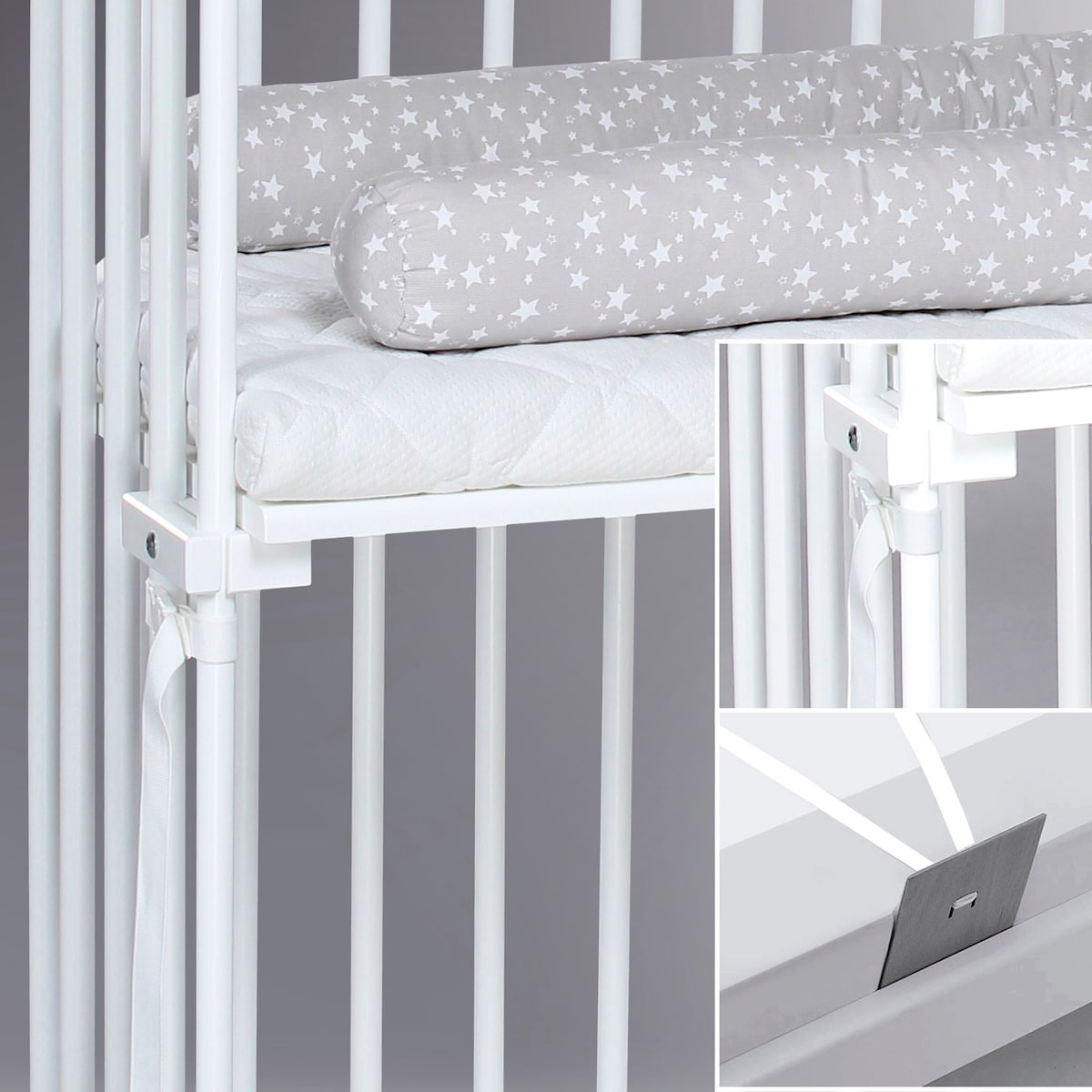 Bedside crib Boxspring 89x51 cm for høye senger - babybay