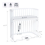 Bedside crib Boxspring 89x51 cm for høye senger - babybay