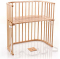 Bedside crib Boxspring natur lakkert for høye senger forfra