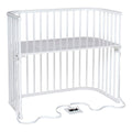 Bedside crib Boxspring XXL i bøk forfra