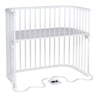 Bedside crib Boxspring XXL i bøk forfra