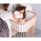 Bedside crib Boxspring XXL i bøk flatpakket levering