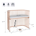 Bedside crib Boxspring XXL i bøk bærekraftig materiale