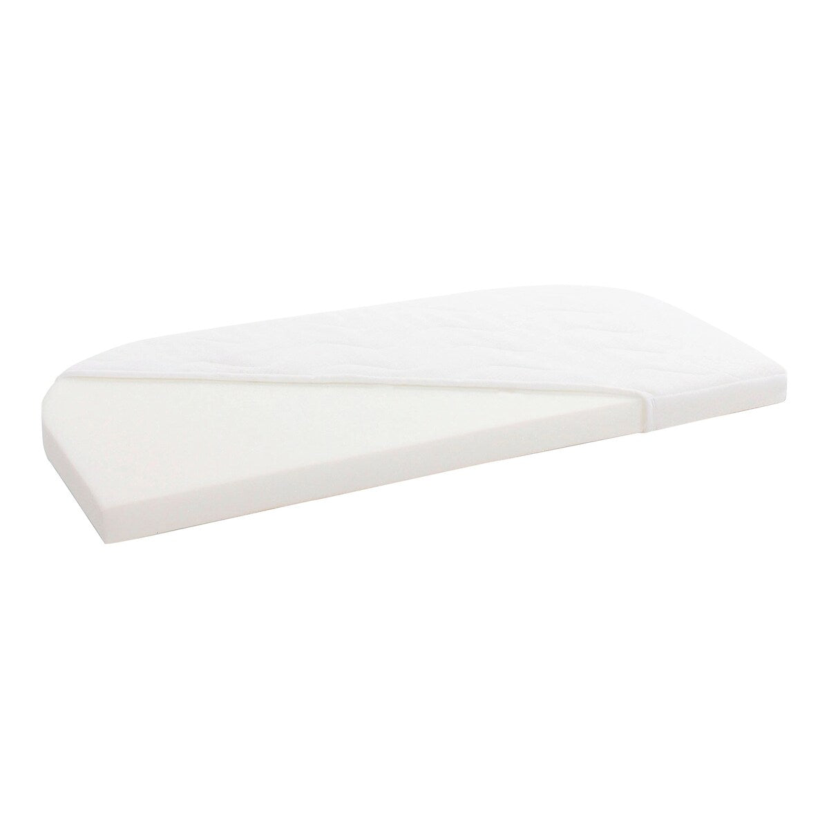 Detalj av bedside crib Boxspring XXL hvit med madrass