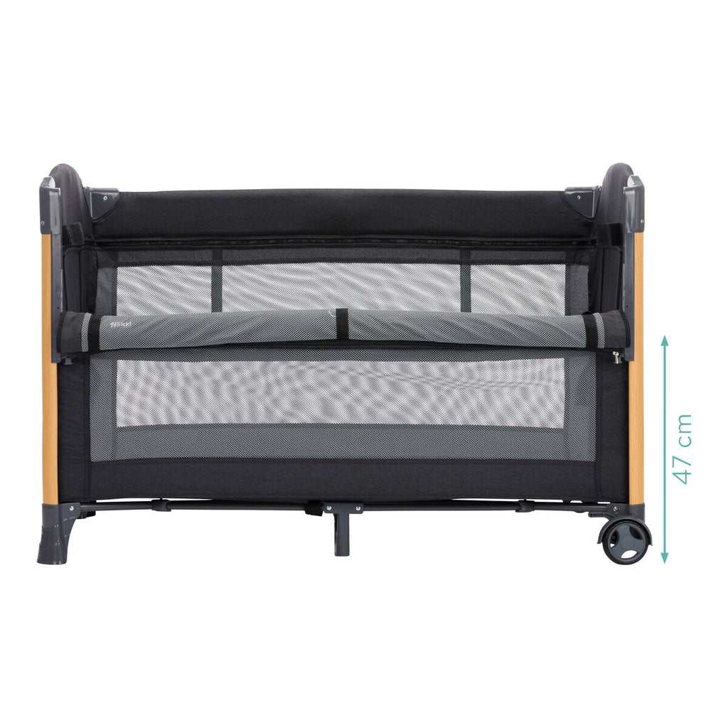Bedside crib Cadiz detalj av alurammes i treutseende