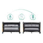Bedside crib Cadiz hjul for mobilitet