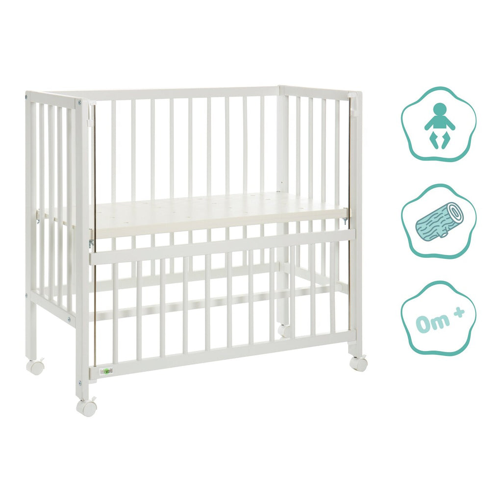 Bedside crib Cocon 4-trinns høydejustering bakside
