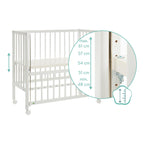 Bedside crib Cocon 4-trinns høydejustering liggeflate