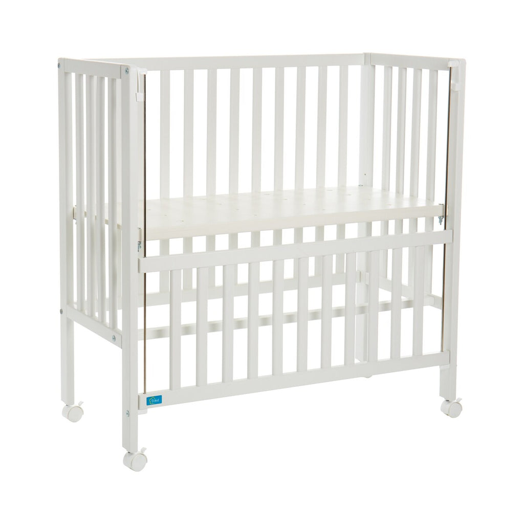 Bedside crib Cocon Plus med hjul baksiden visning