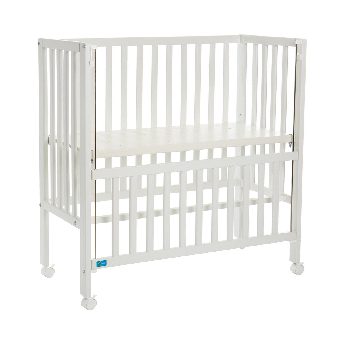 Bedside crib Cocon Plus med hjul baksiden visning