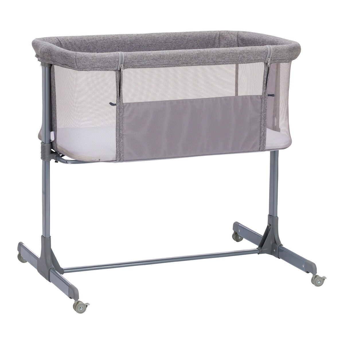 Bedside crib Eco med 3 høydeinnstillinger, opptil 9 kg forfra