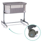 Bedside crib Eco med 3 høydeinnstillinger, opptil 9 kg justerbar liggehøyde