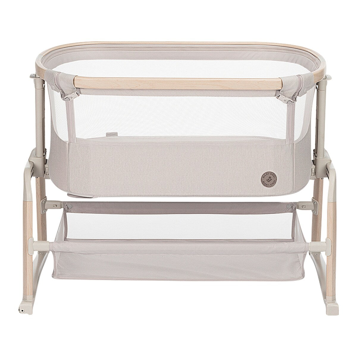 Bedside crib Iora Air med madrass og reiseveske bakside