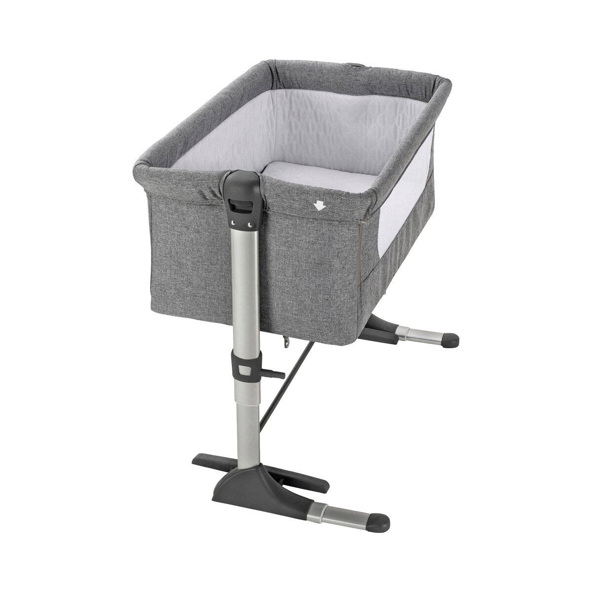 Sammenleggbar aluminiumsramme på Bedside crib Joy 85x49 cm med madrass og aluminiumsramme