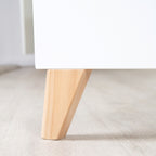 Montert Bedside crib Leon 60x120 cm med lattenrost i laminert tre