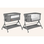 Fleksibel bruk av Bedside crib Leonie Plus 3-i-1 med madrass og hjul