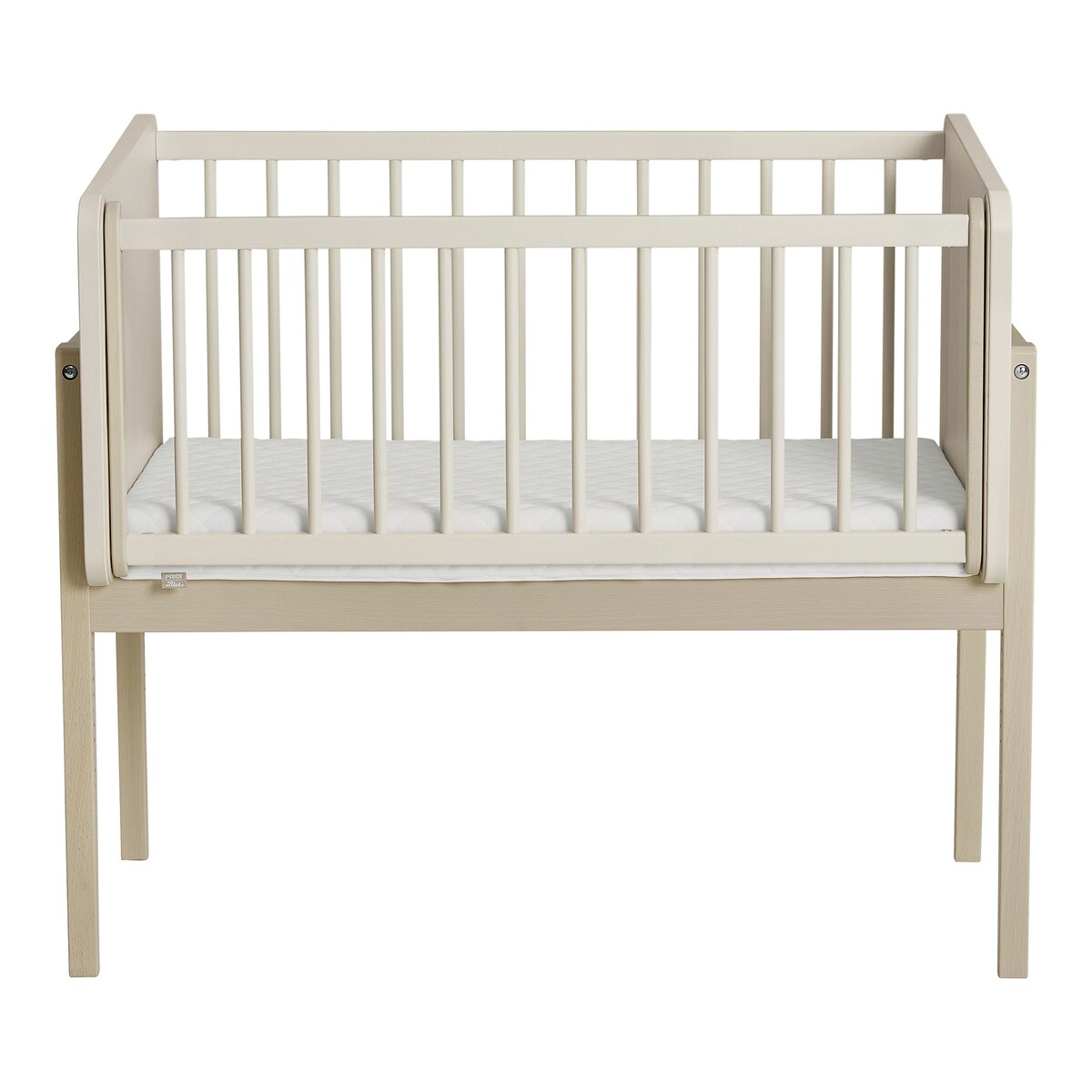 Bedside crib Little Cloud massivtre bakside