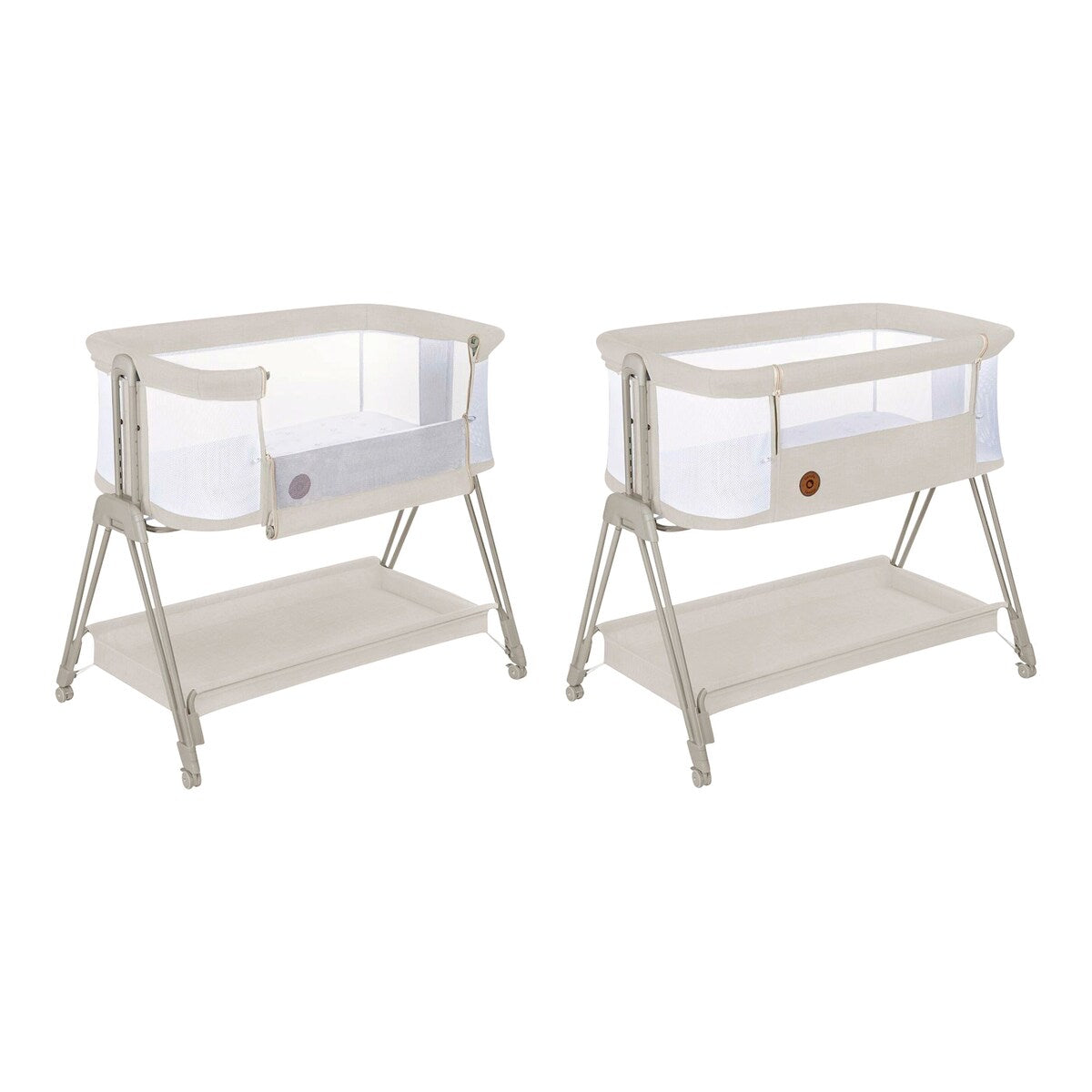 Detalj av skummadrass i Bedside crib Luna