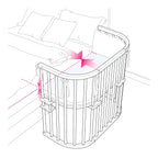 Bedside crib Maxi 89x51 cm med madrass Classic Soft - babybay®