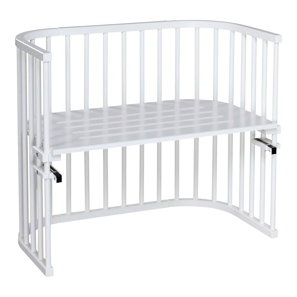 Bedside crib Maxi 89x51 cm massiv bøk - babybay forfra