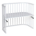 Bedside crib Maxi 89x51 cm massiv bøk - babybay forfra