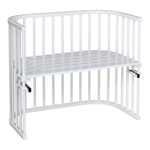 Bedside crib Maxi 89x51 cm massiv bøk - babybay forfra