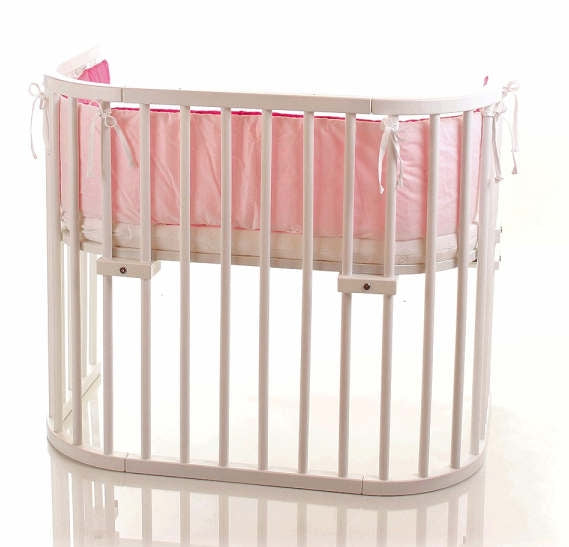 Detalj av bedside crib Maxi hvit lakkert, også for tvillinger