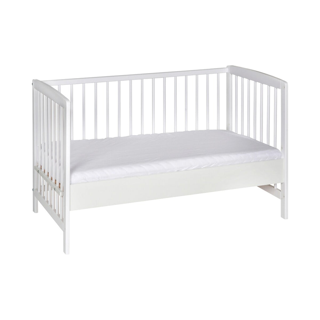 Bedside crib Micky 60x120 cm i massiv bøk forfra