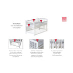 Bedside crib Micky 60x120 cm i massiv bøk - Schardt