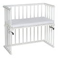 Bedside crib Midi med madrass Classic Soft bøk forfra