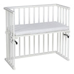 Bedside crib Midi med madrass Classic Soft bøk forfra