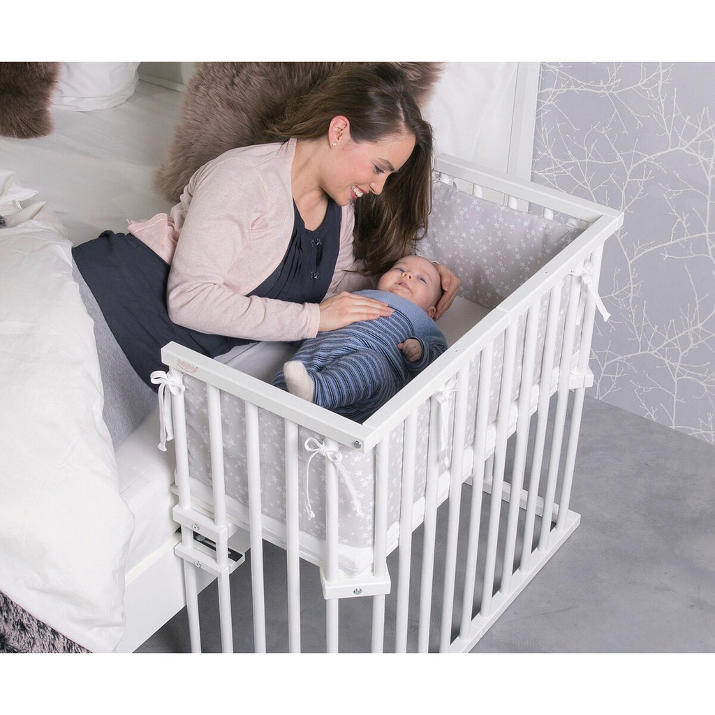 Lufting under bedside crib Midi med madrass Classic Soft bøk
