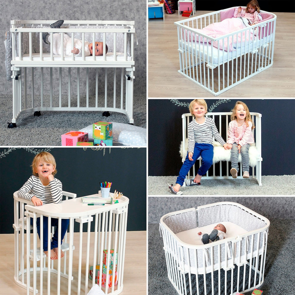 Bedside crib Original 81x43 cm massiv bøk - babybay nærbilde av festemekanisme