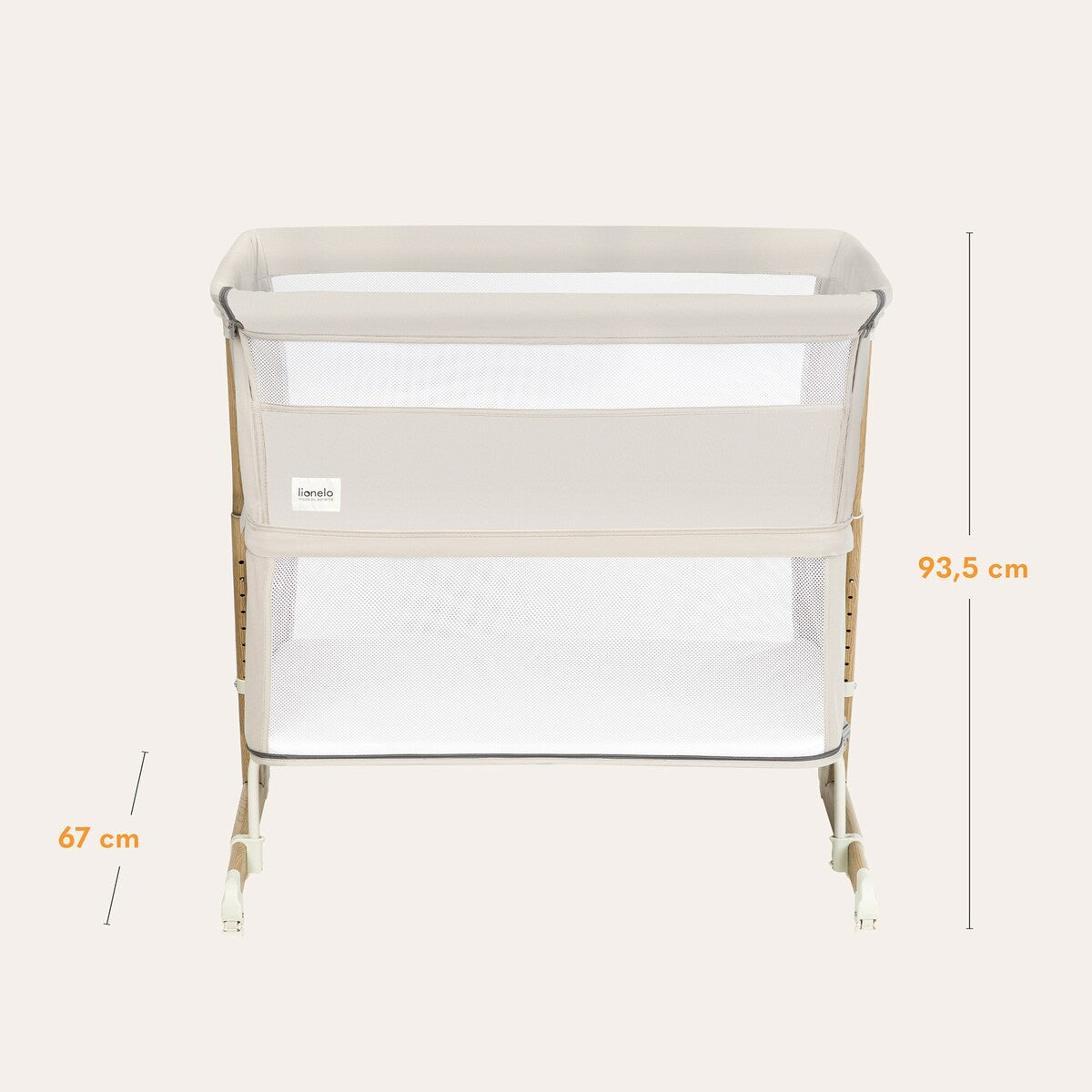Bedside crib Thomi Plus 5-i-1 med madrass som løpegjerde