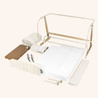 Bedside crib Thomi Plus 5-i-1 med madrass i sofa-modus