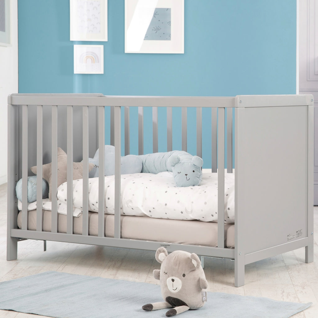 Bedside-seng 2-i-1 60x120 cm med safe asleep madrass detalj av spiler