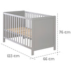 Bedside-seng 2-i-1 60x120 cm med safe asleep madrass nærbilde av madrass