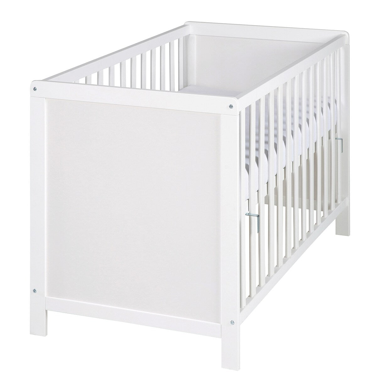 Bedside-seng 60x120 cm med madrass, høydejusterbar montert ved foreldreseng