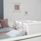 Bedside-seng 60x120 cm med madrass, høydejusterbar med uttakbare slupprosser