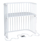 Bedside-seng Boxspring med madrass og barneseng-sett i bøk - babybay®