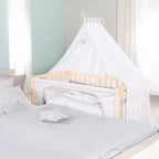 Nærbilde av treramme på Bedside-seng Jumbo Twins 60x120 cm grå naturtre