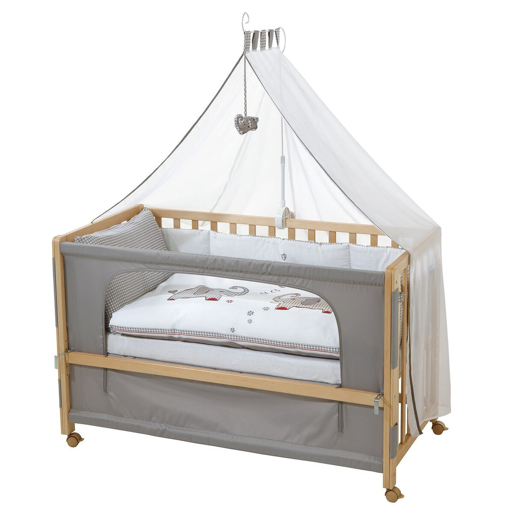 Bedside-seng med utstyr Jumbotwins 60x120 cm bakside med hjul