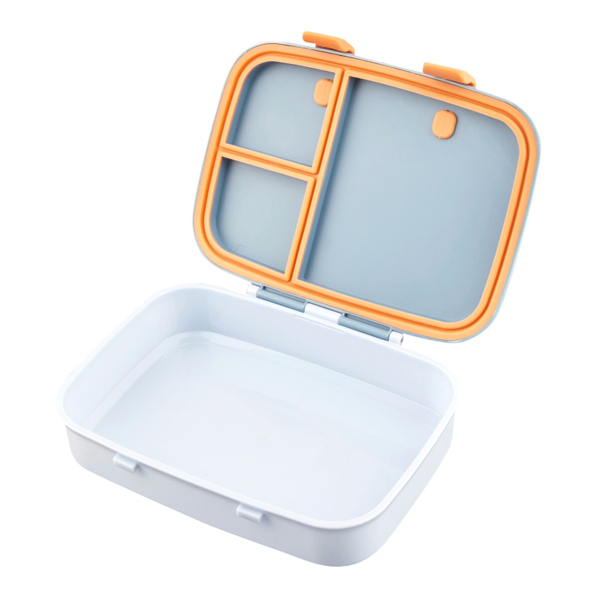 Bento matboks med 3 rom 16,2x21,5 cm detalj av silikonlås