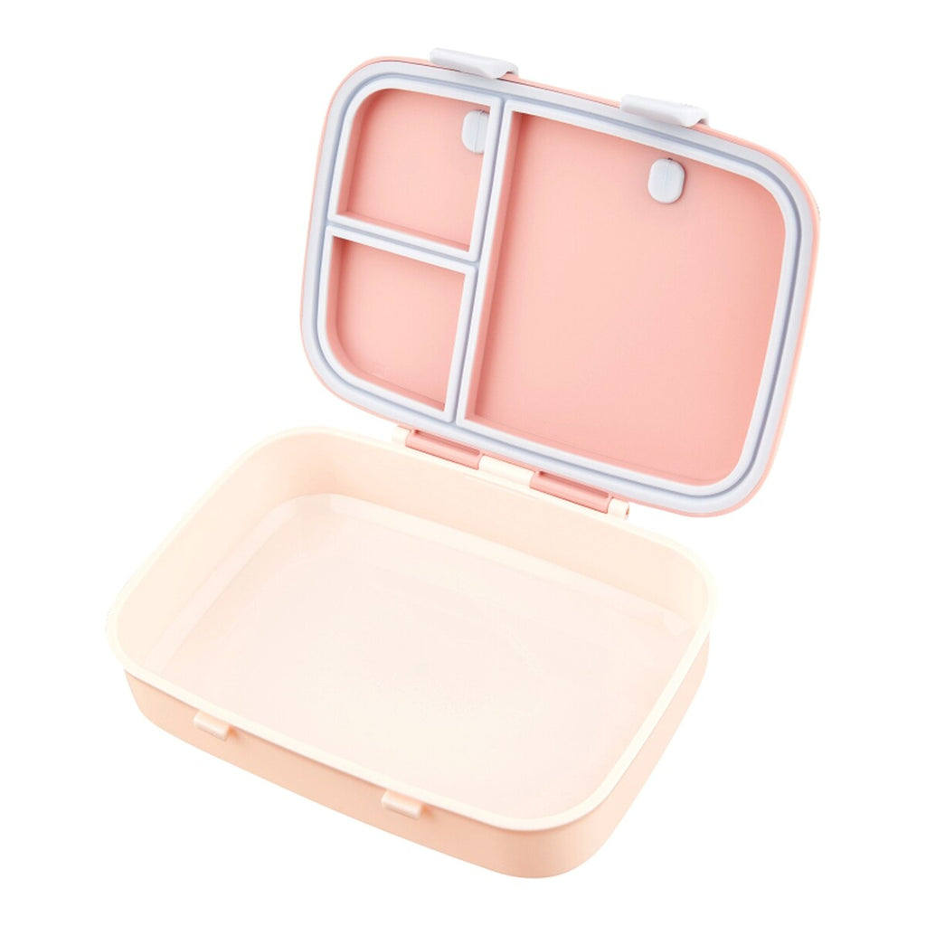 Bento matboks med 3 rom 16,2x21,5 cm lukket