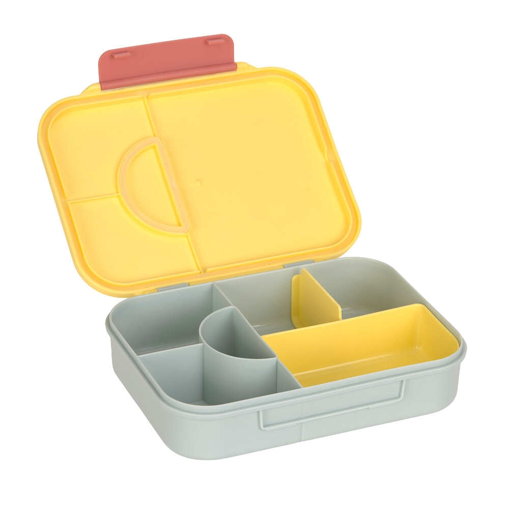Bento matboks Happy Trails med skillevegg, blomst bakside