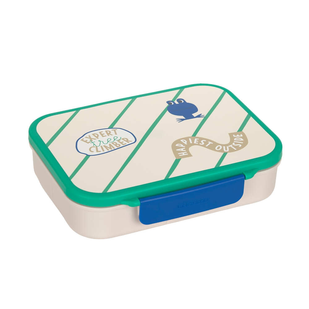 Bento matboks Happy Trails med skillevegg frosk forfra