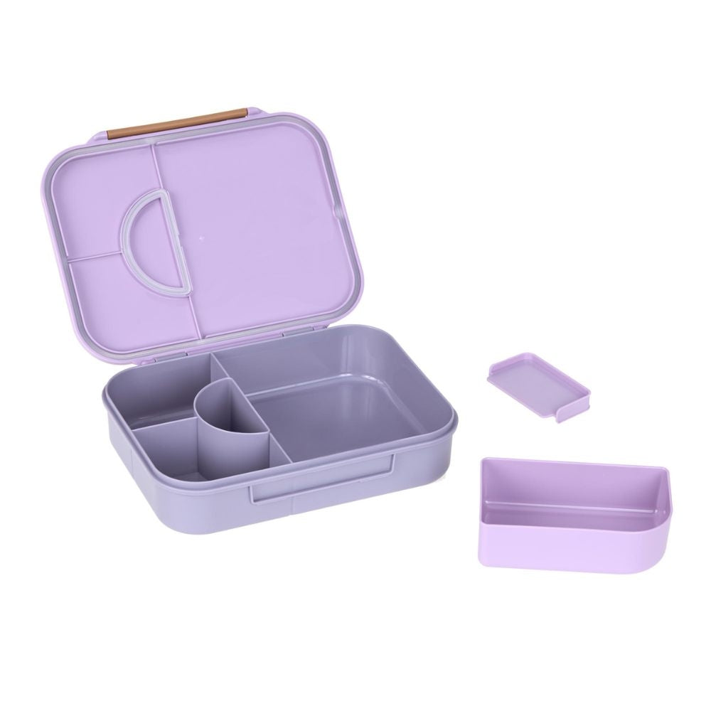 Bento matboks Little Gang Heart Lilac detalj av inndelingen